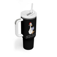 Silly Goose Bookish Christmas Tumbler With Handle Mentally I Am At The Scholastic Book Fair - Wonder Print Shop