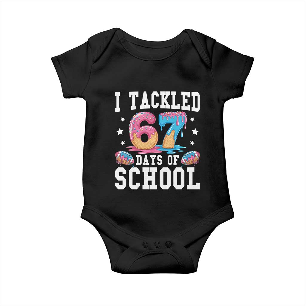 67 Days Of School Baby Onesie Six Seven Sports American Football Ice Cream Drip - Wonder Print Shop