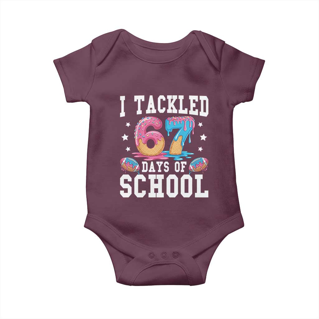 67 Days Of School Baby Onesie Six Seven Sports American Football Ice Cream Drip - Wonder Print Shop