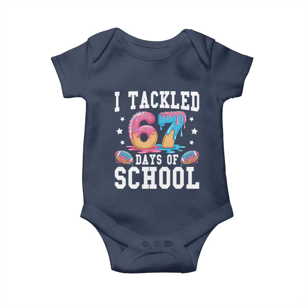 67 Days Of School Baby Onesie Six Seven Sports American Football Ice Cream Drip - Wonder Print Shop
