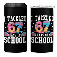 67 Days Of School 4 in 1 Can Cooler Tumbler Six Seven Sports American Football Ice Cream Drip - Wonder Print Shop
