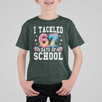 67 Days Of School T Shirt For Kid Six Seven Sports American Football Ice Cream Drip - Wonder Print Shop