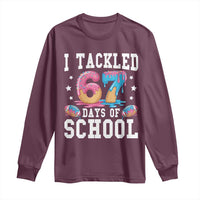 67 Days Of School Long Sleeve Shirt Six Seven Sports American Football Ice Cream Drip - Wonder Print Shop