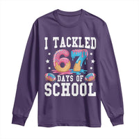 67 Days Of School Long Sleeve Shirt Six Seven Sports American Football Ice Cream Drip - Wonder Print Shop