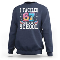 67 Days Of School Sweatshirt Six Seven Sports American Football Ice Cream Drip - Wonder Print Shop