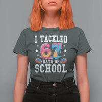 67 Days Of School T Shirt For Women Six Seven Sports American Football Ice Cream Drip - Wonder Print Shop