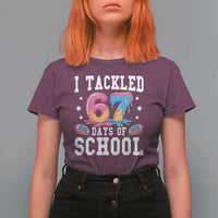 67 Days Of School T Shirt For Women Six Seven Sports American Football Ice Cream Drip - Wonder Print Shop