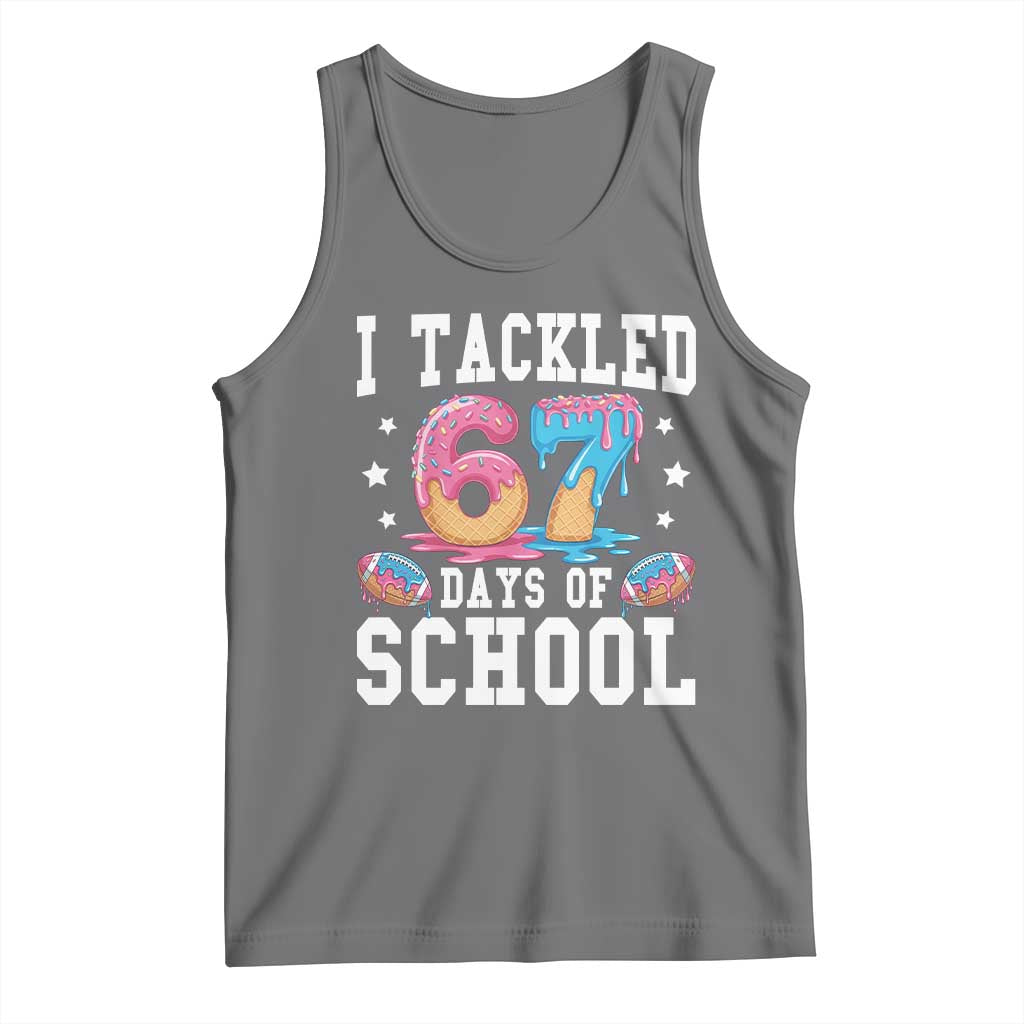 67 Days Of School Tank Top Six Seven Sports American Football Ice Cream Drip - Wonder Print Shop