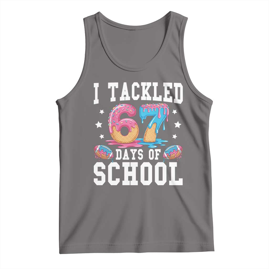 67 Days Of School Tank Top Six Seven Sports American Football Ice Cream Drip - Wonder Print Shop
