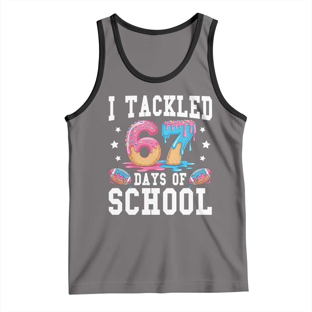 67 Days Of School Tank Top Six Seven Sports American Football Ice Cream Drip - Wonder Print Shop