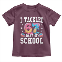 67 Days Of School Toddler T Shirt Six Seven Sports American Football Ice Cream Drip - Wonder Print Shop