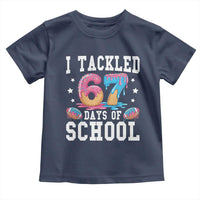 67 Days Of School Toddler T Shirt Six Seven Sports American Football Ice Cream Drip - Wonder Print Shop