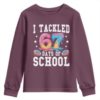 67 Days Of School Youth Sweatshirt Six Seven Sports American Football Ice Cream Drip - Wonder Print Shop