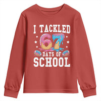 67 Days Of School Youth Sweatshirt Six Seven Sports American Football Ice Cream Drip - Wonder Print Shop