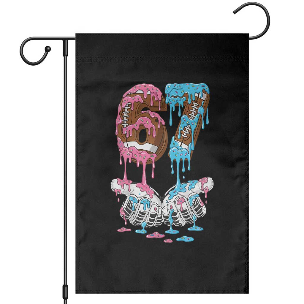 67 Football Meme Garden Flag Six Seven Sports American Football Ice Cream Drip - Wonder Print Shop