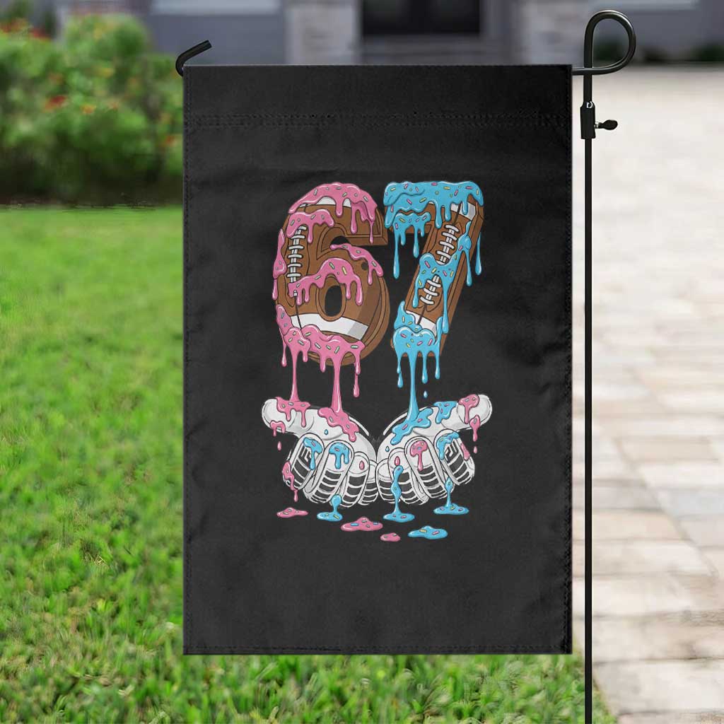 67 Football Meme Garden Flag Six Seven Sports American Football Ice Cream Drip - Wonder Print Shop