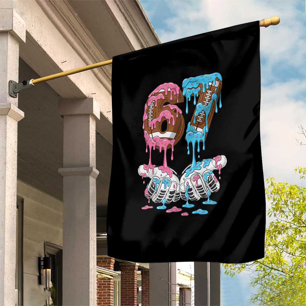 67 Football Meme Garden Flag Six Seven Sports American Football Ice Cream Drip - Wonder Print Shop
