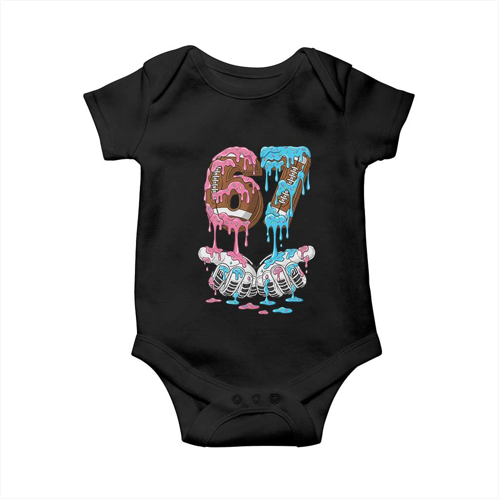 67 Football Meme Baby Onesie Six Seven Sports American Football Ice Cream Drip - Wonder Print Shop