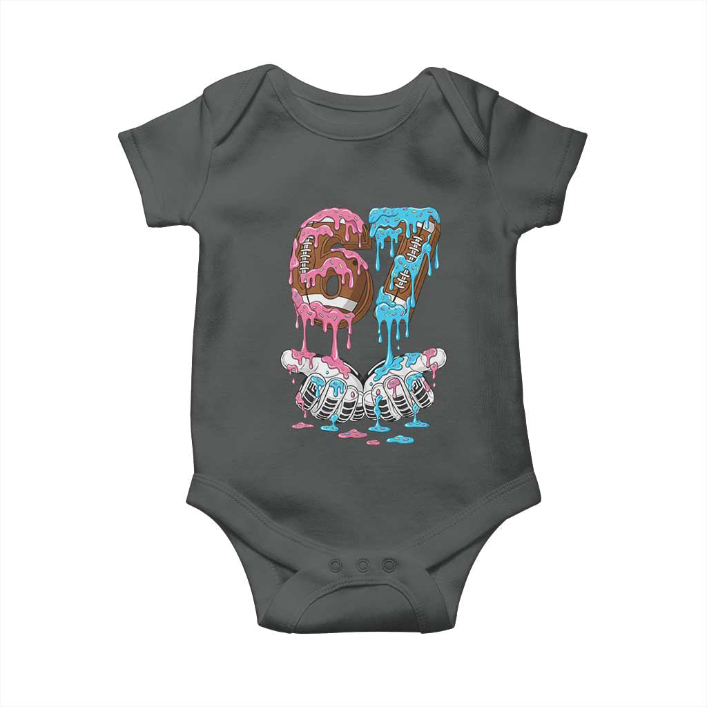 67 Football Meme Baby Onesie Six Seven Sports American Football Ice Cream Drip - Wonder Print Shop