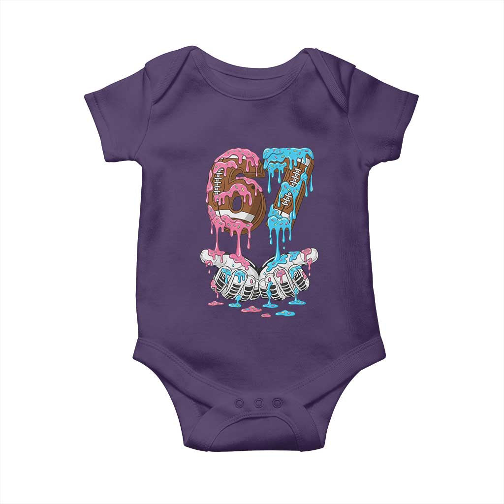 67 Football Meme Baby Onesie Six Seven Sports American Football Ice Cream Drip - Wonder Print Shop