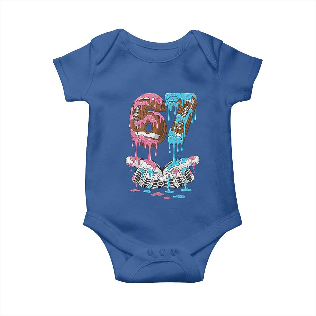 67 Football Meme Baby Onesie Six Seven Sports American Football Ice Cream Drip - Wonder Print Shop