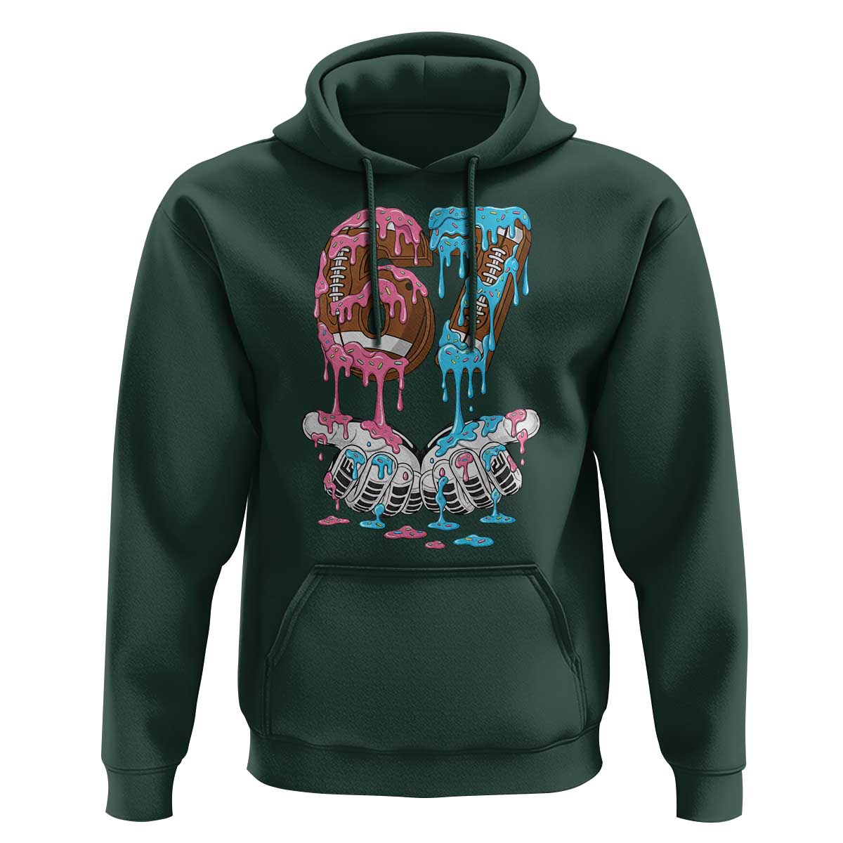 67 Football Meme Hoodie Six Seven Sports American Football Ice Cream Drip - Wonder Print Shop