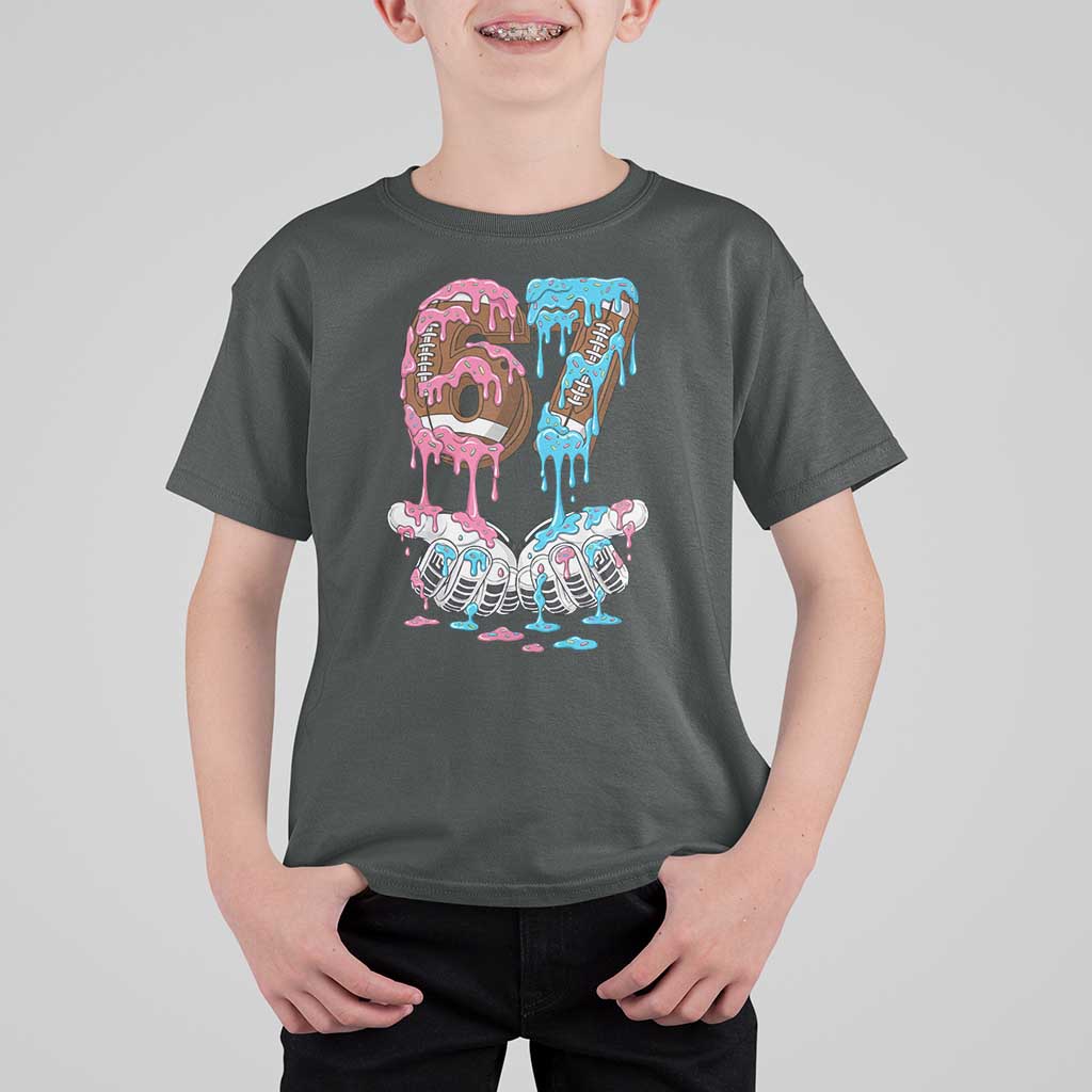 67 Football Meme T Shirt For Kid Six Seven Sports American Football Ice Cream Drip - Wonder Print Shop