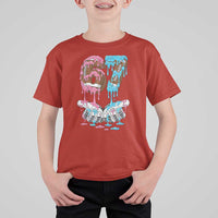 67 Football Meme T Shirt For Kid Six Seven Sports American Football Ice Cream Drip - Wonder Print Shop
