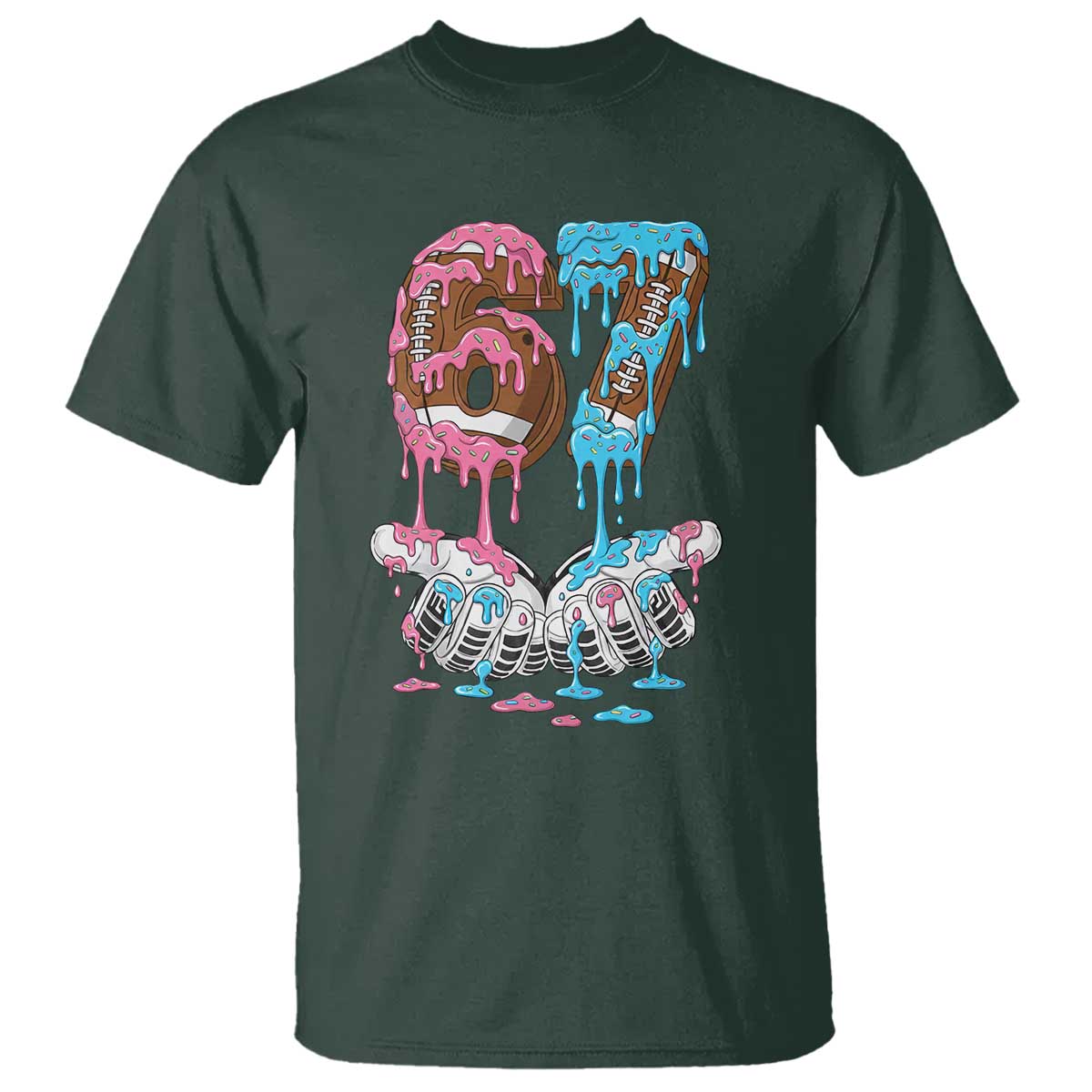 67 Football Meme T Shirt Six Seven Sports American Football Ice Cream Drip - Wonder Print Shop