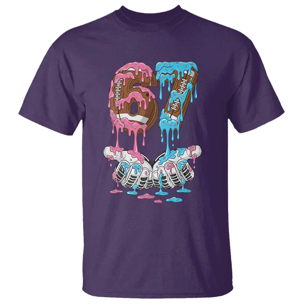 67 Football Meme T Shirt Six Seven Sports American Football Ice Cream Drip - Wonder Print Shop