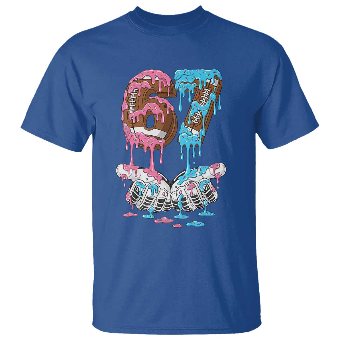 67 Football Meme T Shirt Six Seven Sports American Football Ice Cream Drip - Wonder Print Shop