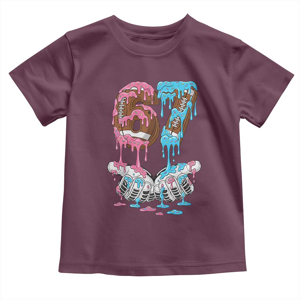 67 Football Meme Toddler T Shirt Six Seven Sports American Football Ice Cream Drip - Wonder Print Shop