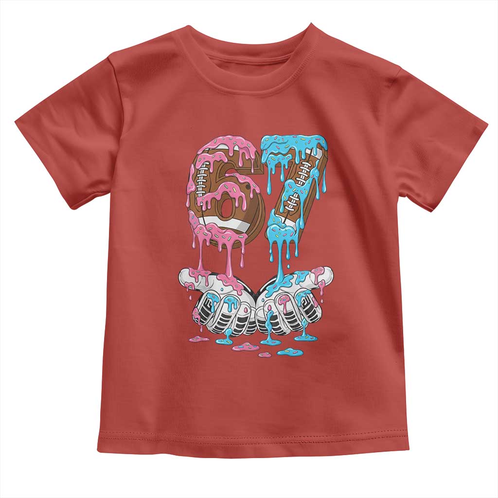 67 Football Meme Toddler T Shirt Six Seven Sports American Football Ice Cream Drip - Wonder Print Shop