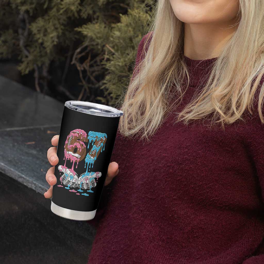 67 Football Meme Tumbler Cup Six Seven Sports American Football Ice Cream Drip - Wonder Print Shop
