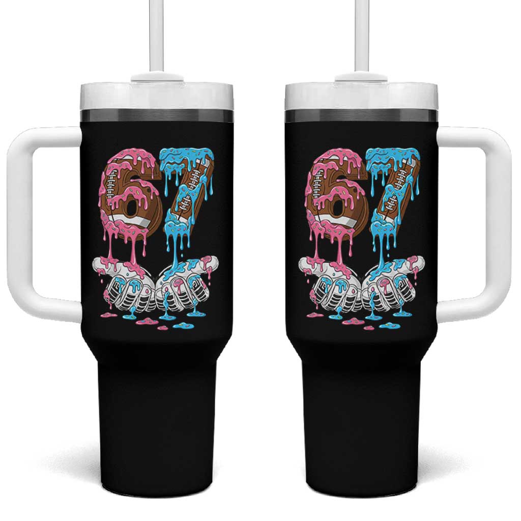 67 Football Meme Tumbler With Handle Six Seven Sports American Football Ice Cream Drip - Wonder Print Shop