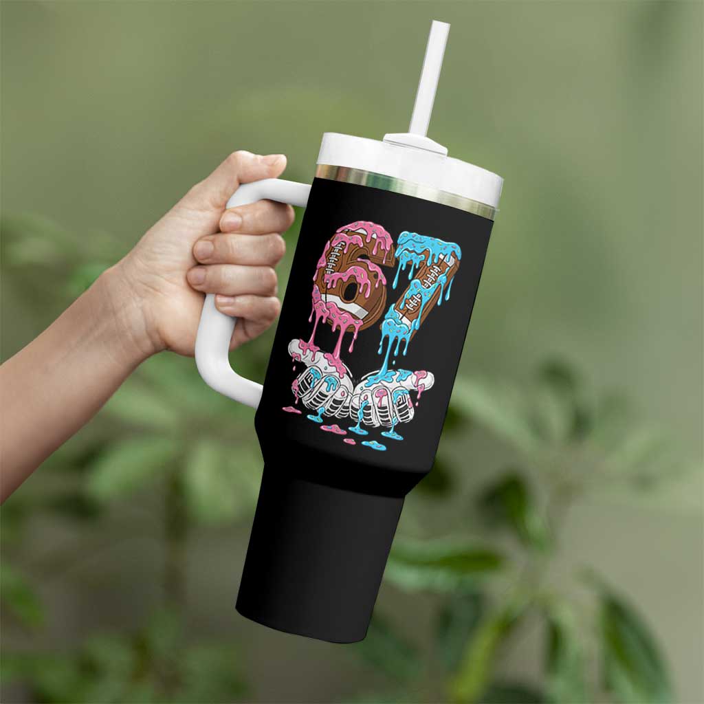 67 Football Meme Tumbler With Handle Six Seven Sports American Football Ice Cream Drip - Wonder Print Shop