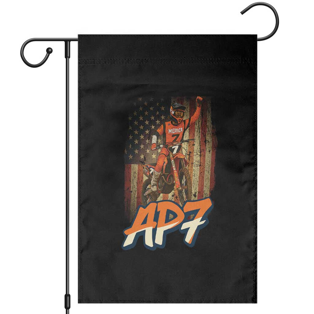 Dirt Bike American Flag Garden Flag - Wonder Print Shop
