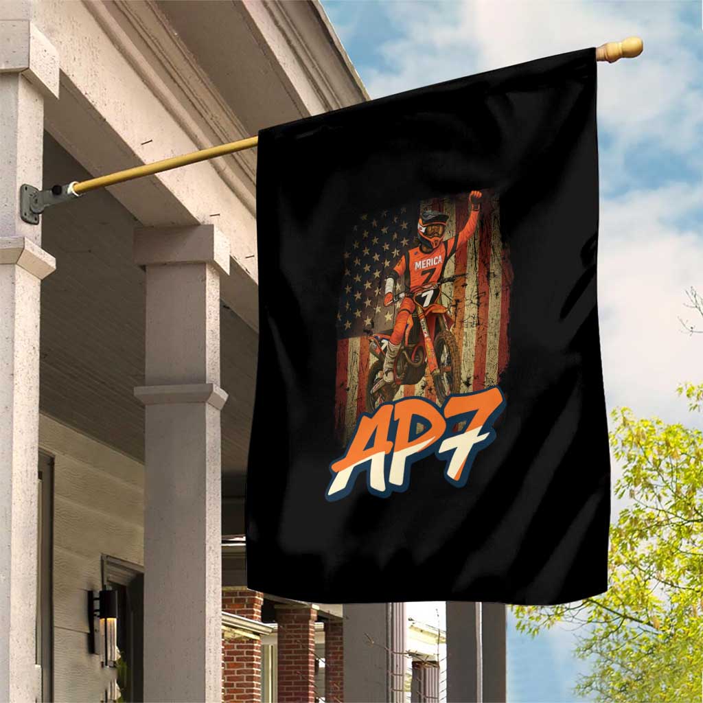 Dirt Bike American Flag Garden Flag - Wonder Print Shop