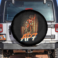 Dirt Bike American Flag Spare Tire Cover - Wonder Print Shop