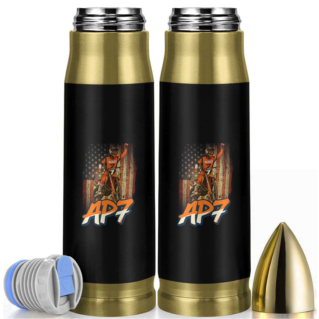 Dirt Bike American Flag Bullet Tumbler - Wonder Print Shop
