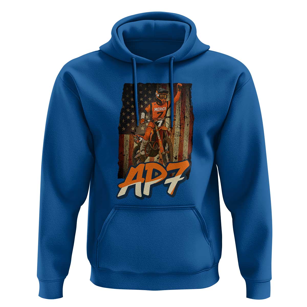 Dirt Bike American Flag Hoodie - Wonder Print Shop