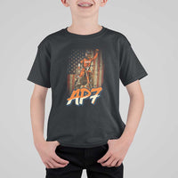 Dirt Bike American Flag T Shirt For Kid - Wonder Print Shop