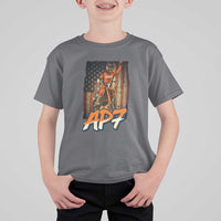 Dirt Bike American Flag T Shirt For Kid - Wonder Print Shop