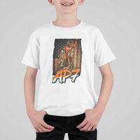 Dirt Bike American Flag T Shirt For Kid - Wonder Print Shop