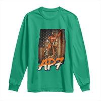 Dirt Bike American Flag Long Sleeve Shirt - Wonder Print Shop