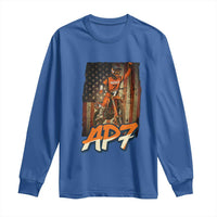 Dirt Bike American Flag Long Sleeve Shirt - Wonder Print Shop