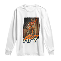 Dirt Bike American Flag Long Sleeve Shirt - Wonder Print Shop