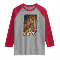 Dirt Bike American Flag Raglan Shirt - Wonder Print Shop