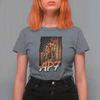 Dirt Bike American Flag T Shirt For Women - Wonder Print Shop