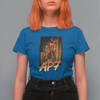 Dirt Bike American Flag T Shirt For Women - Wonder Print Shop